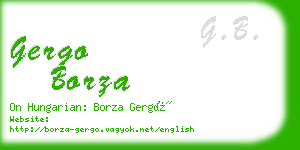 gergo borza business card